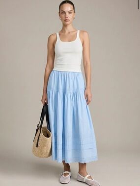 NWT Few Moda Beth Maxi skirt in Light Blue. Size 8 (z)